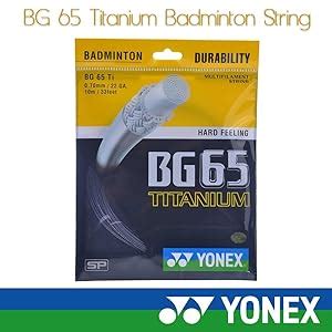 Buy Yonex BG 65 Titanium Badminton Strings, 0.70mm (Black) Online at ...
