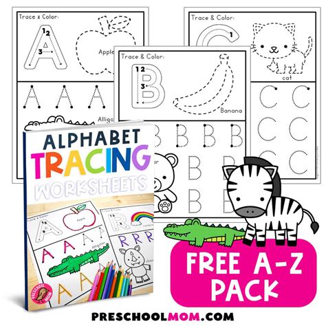 Alphabet Tracing Worksheets - Preschool Mom