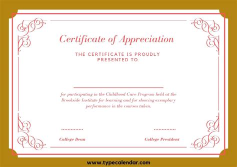 Free Printable Certificate Of Appreciation Template [PDF, Word]