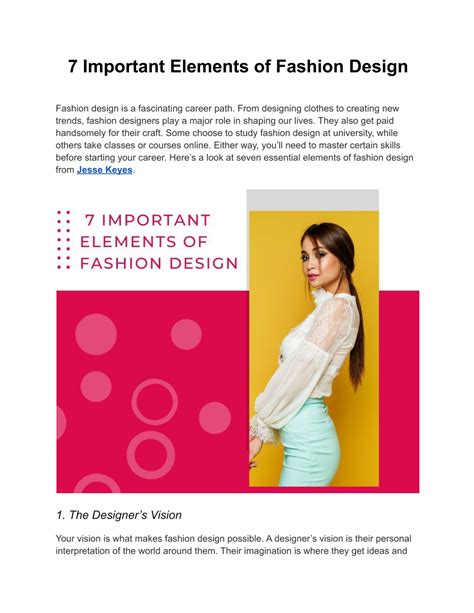 PPT - 7 Important Elements Of Fashion Design PowerPoint Presentation, free download - ID:11604329