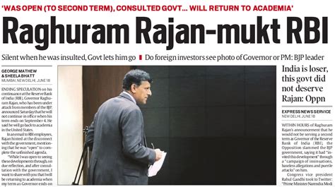 'Raghuram Rajan-Mukt RBI': How the front pages reported the RBI ...