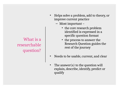 research question, objective and hypothesis | PPTX