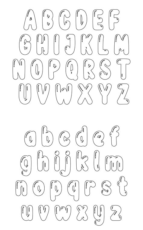 Free printable bubble letter stencils, Download Free printable bubble ...