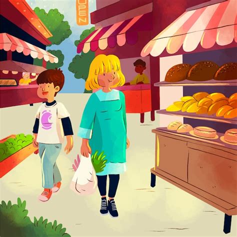 Go to the Market Cartoon 的图像结果