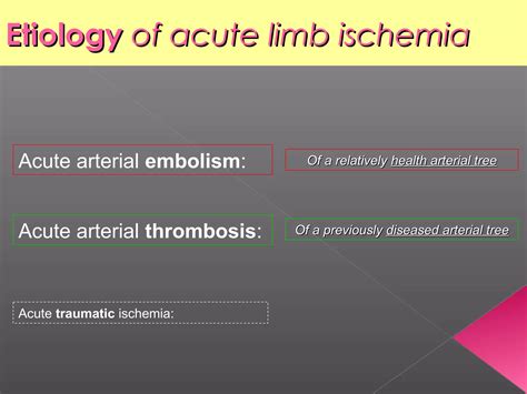 Acute limb ischemia | PPT