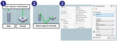 SolidWorks Make External Thread 的图像结果