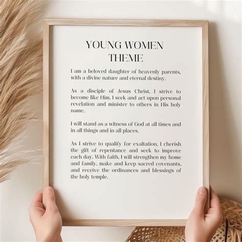 LDS Young Women’s Theme Poster, 2025 Youth Theme Printable Art, YW ...