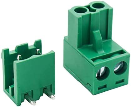 Electronic Spices Male and Female 2 Pin 5.08mm Pitch Pluggable Terminal ...