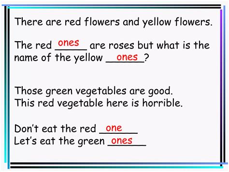 7 1 Pronouns One Ones | PPT