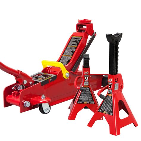 BIG RED 2.5 Ton Floor Jack and 3 Ton Jack Stand Combo for Car,Red ...