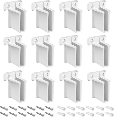 Amazon.com: Dreyoo 12 Pack Wire Shelf End Bracket, White Plastic Closet ...