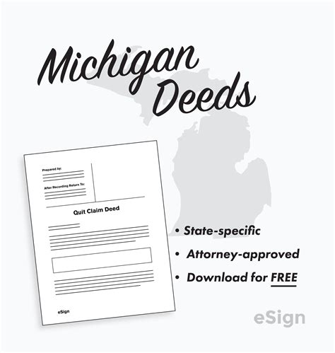 Free Michigan Deed Forms - Worksheets Library