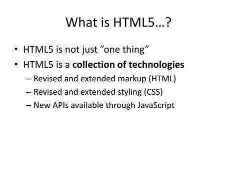 Image result for HTML 5 Is What
