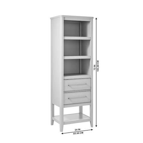 ED Ellen DeGeneres Lynnmere 24-in x 72-in x 18-in Light Gray ...