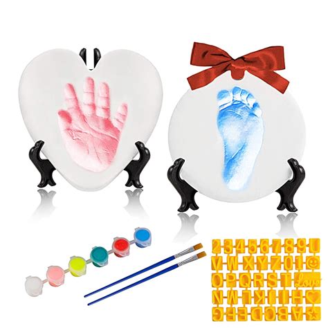 Buy Baby Handprint Footprint Keepsake Ornament Kit-Luxury Clay Casting ...