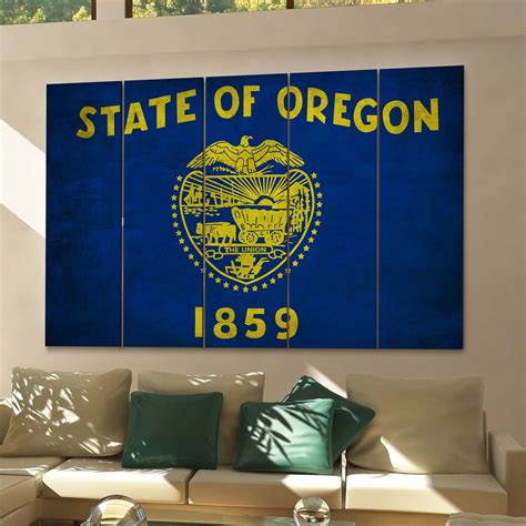Oregon State Flag Canvas Print Oregon State Flag Wall Art | Etsy