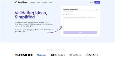 Dime A Dozen | Best Startup ideas AI Tool