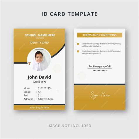 Premium Vector | Student id card