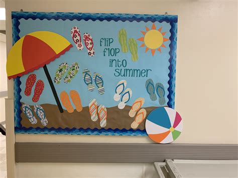 Flip flop into summer bulletin board – Artofit