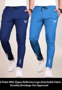 Septem Solid Men Light Blue, Dark Blue Track Pants - Buy Septem Solid ...