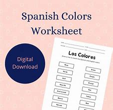 Image result for Writing Colors Worksheet