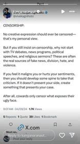 Vivek Agnihotri says ‘cowards only censor what exposes their ugly face ...