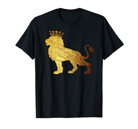 Gold Lion Crown Tshirt-Cool African King Lion Shirt New Zealand ...