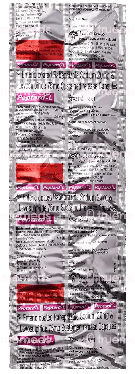 Peptard L Capsule 10: Uses, Side Effects, Price & Substitutes