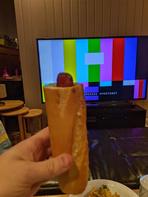 We made homemade Pocket Dogs, sat down in front of the TV, aaaaand we ...