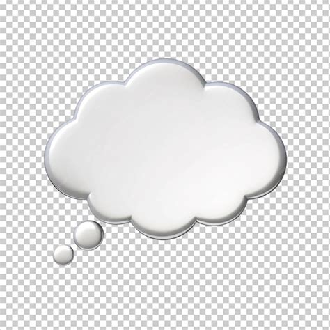 Thought bubble on transparent background | Premium AI-generated PSD
