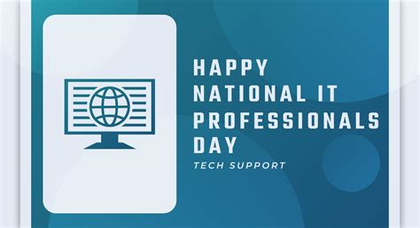 Happy National IT Professionals Day Celebration Vector Design ...