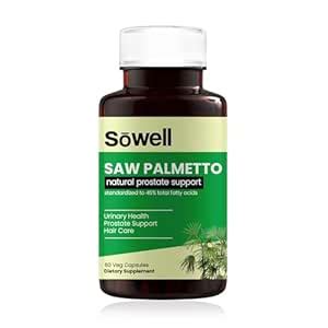 Buy Sowell Saw Palmetto Natural Prostate Support Capsules - Promotes ...