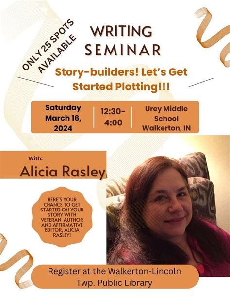 Plotting Your Story, Harold C Urey Middle School, Walkerton, 16 March ...