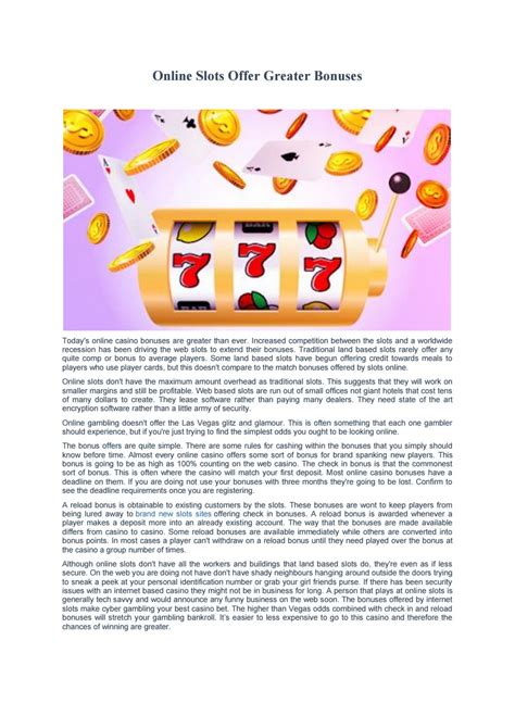 bigger slots bonuses,With the rise of mobile gaming