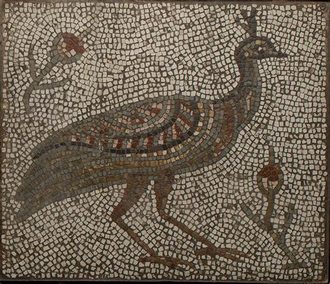 Mosaic with a Peacock and Flowers - Roman or Byzantine - The ...