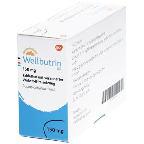 WELLBUTRIN XR 150 mg Tab.m.veränd.Wirkst.-Frs. 3x30 St mit dem E-Rezept ...