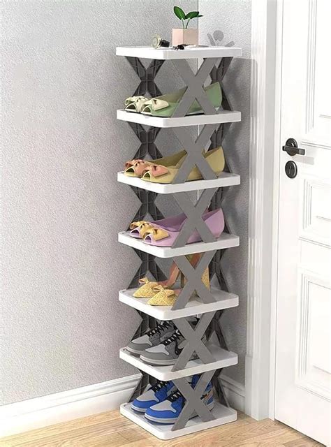 Shiksha Mart 6 Layer Folding Shoe Rack Stackable Shelf Space-Saving ...