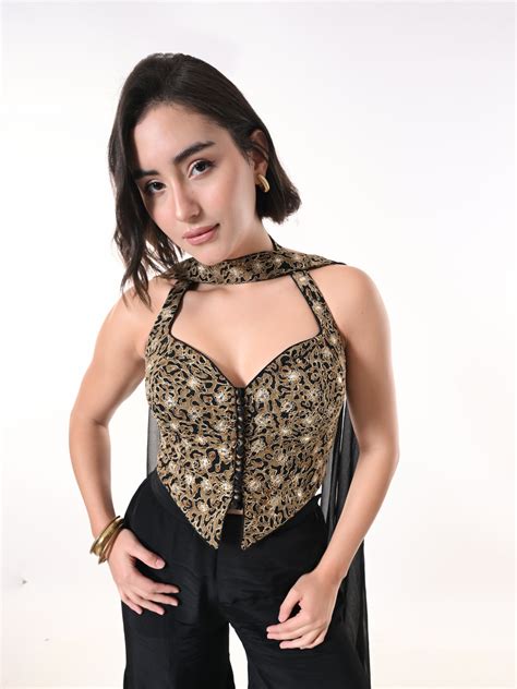 ZEYA Indo Western Top & Bottom Set (Leopard Print & Black) – Kelin
