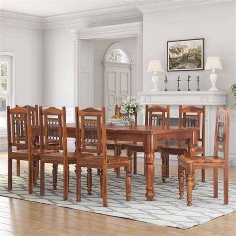 Rustic Furniture Solid Wood Dining Table and Chair Set | Sierra Living ...