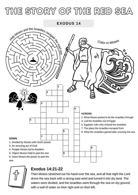 Moses and the Red Sea Multi Worksheet Activity Pack – 8 Activities in 2025 | Bible crafts sunday ...