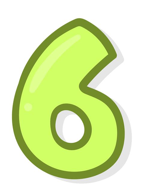 6 Number PNG Images Transparent Background | PNG Play