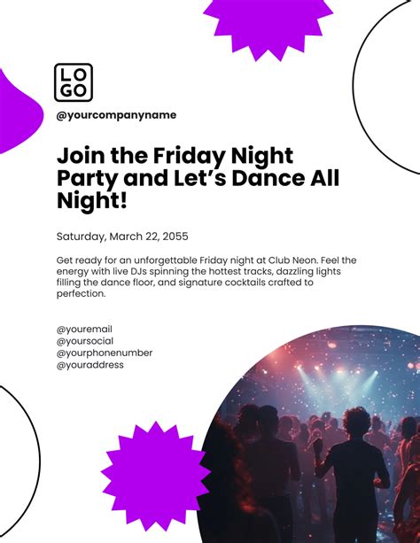 Free Club Flyer Templates, Editable and Printable
