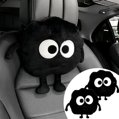 Amazon.com: UINSUE Car Headrest Pillow 2PCS Cute Big-Eyed Sprite Car Headrest Pillows Travel ...