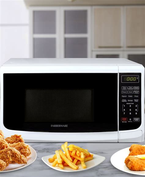 Farberware 900-watt 0.9 Cu. Ft. Countertop Microwave Oven In White ...