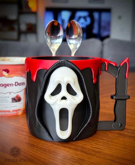 Home Decorations & Ornaments STL Download - Ghostface Ice Cream Pint ...