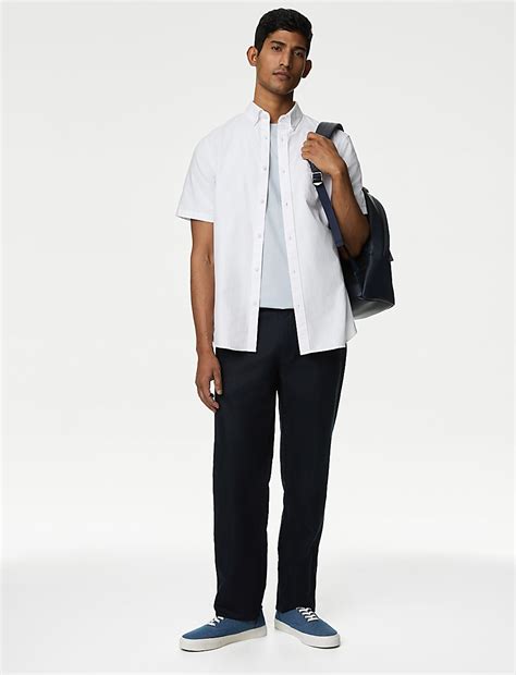 Buy Easy Iron Pure Cotton Oxford Shirt at Marks & Spencer