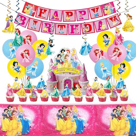 Princess Birthday Party Supplies , Princess Party Decorations include ...
