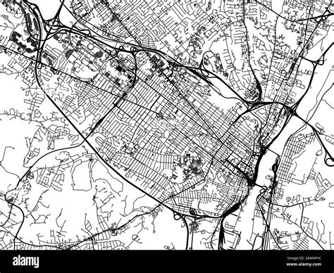 Vector road map of the city of Albany New York in the United States of ...