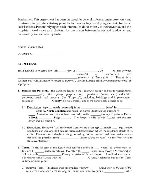 Free Printable Land Lease Agreement Templates [Word & PDF] Sample