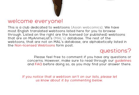 Webtoons - Club - MyAnimeList.net